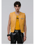 FACEONLAB Reversible Snake Print Faux Leather Vest