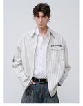 FACEONLAB Danger & Temptation Striped Animal Print Shirt