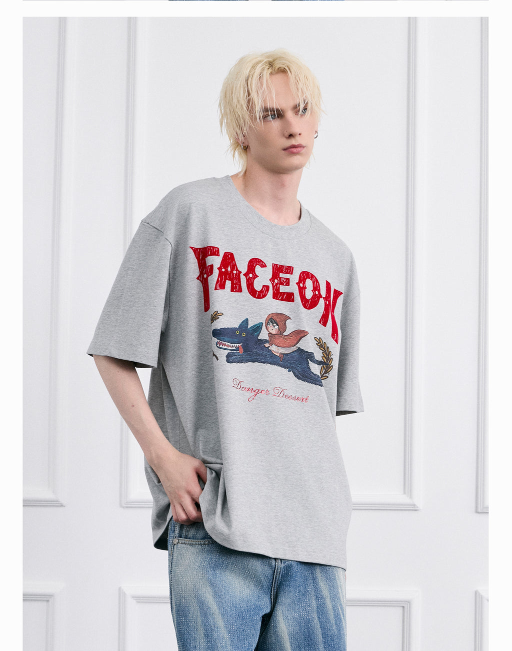 FACEONLAB Little Red Riding Hood Knight Graphic Tee