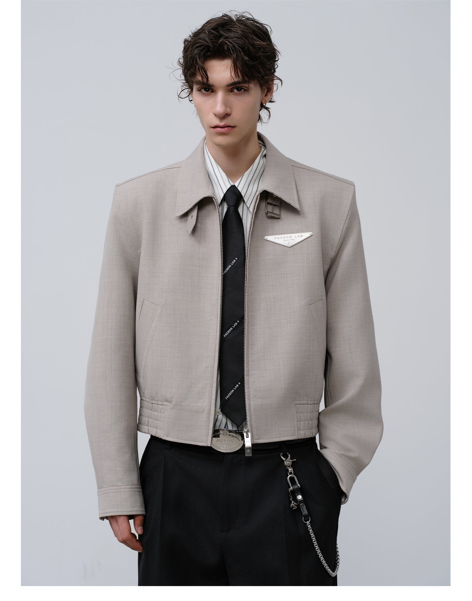 FACEONLAB Short Wool Jacket