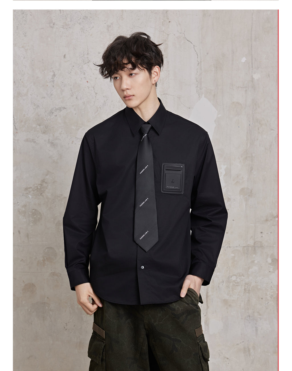 FACEONLAB Solid Color Shirt