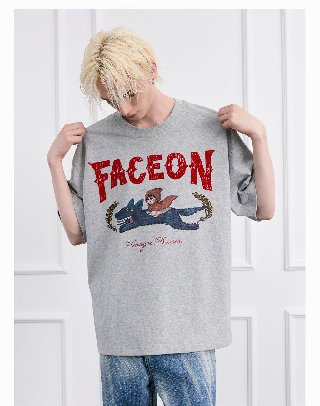 FACEONLAB Little Red Riding Hood Knight Graphic Tee