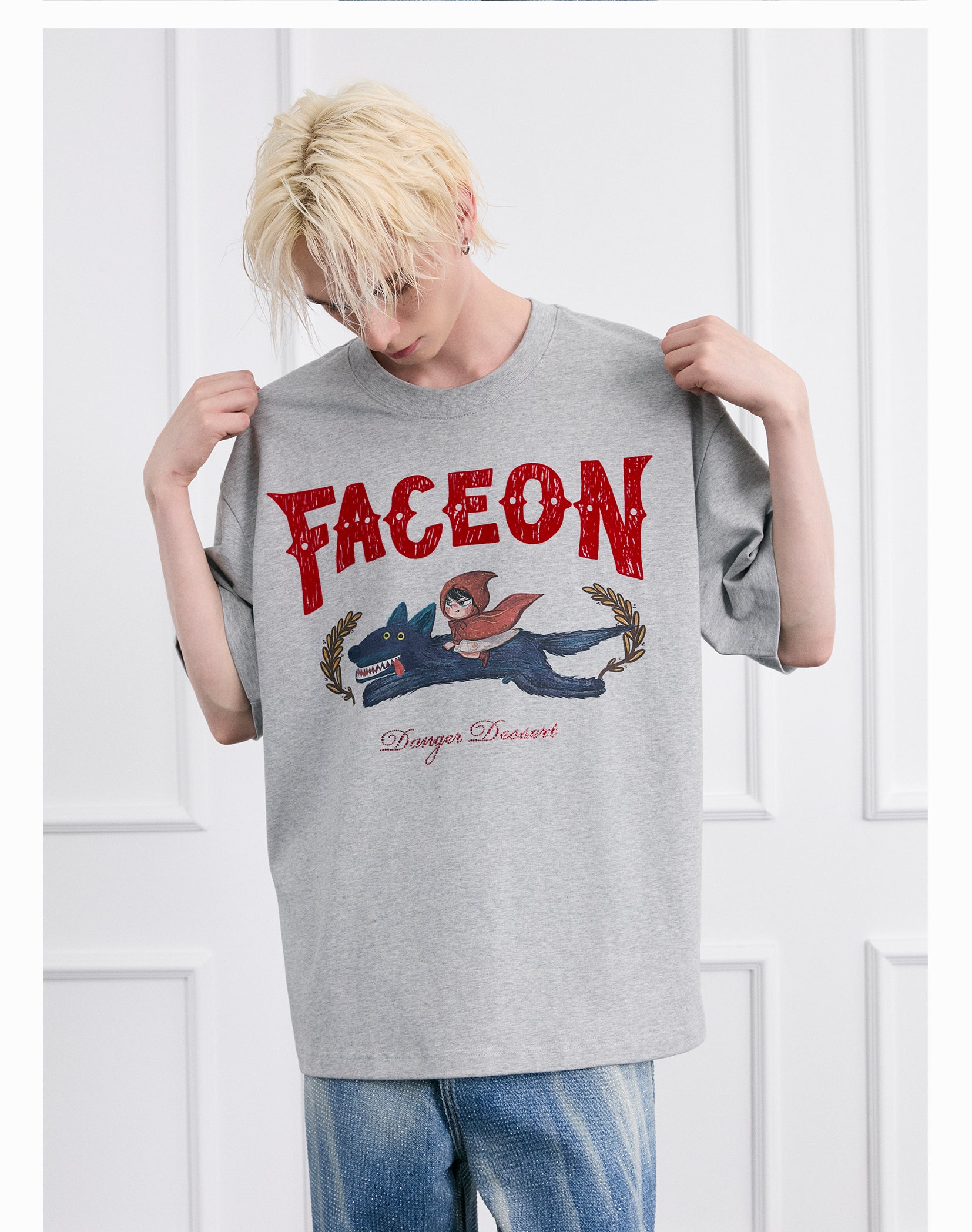 FACEONLAB Little Red Riding Hood Knight Graphic Tee
