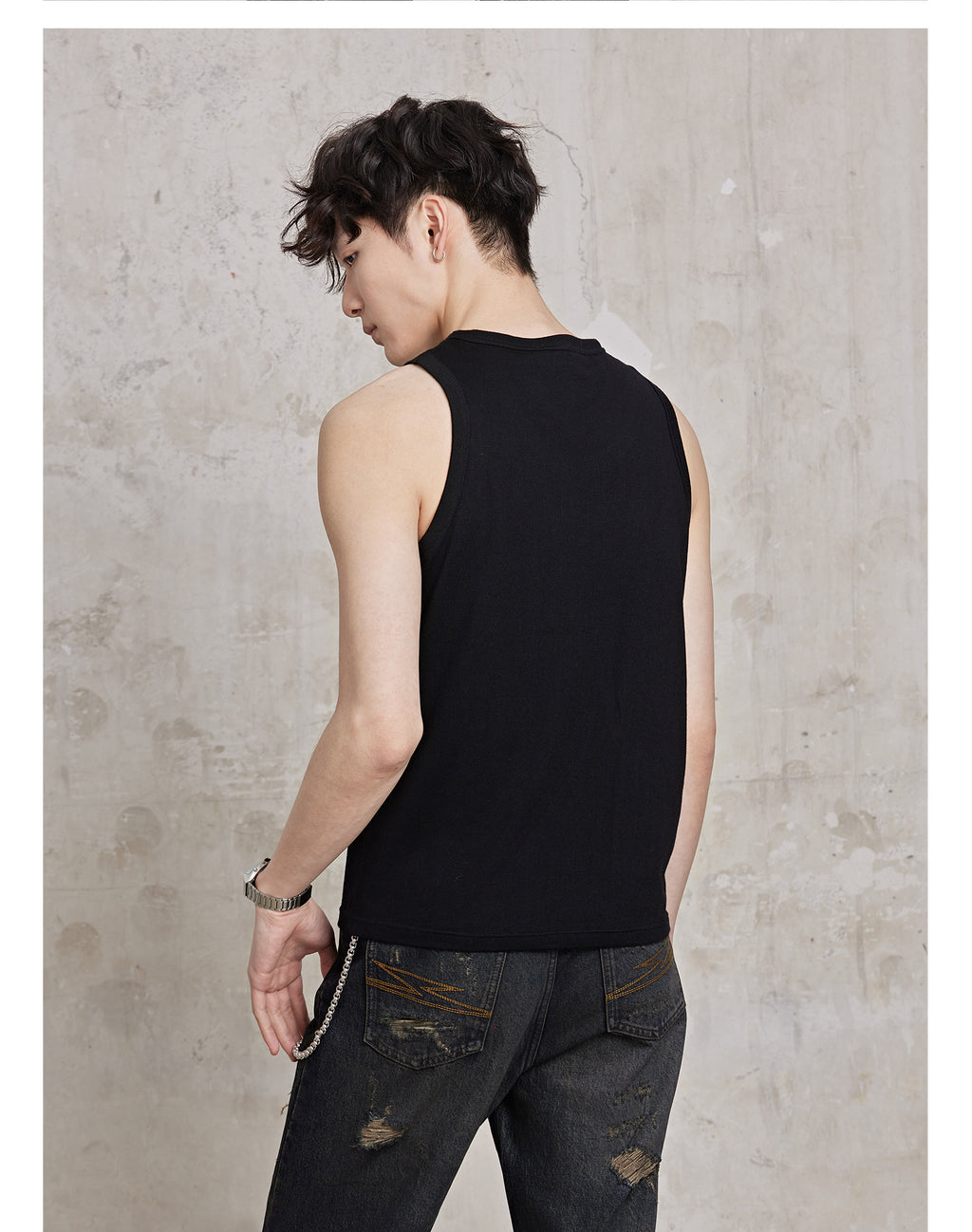 FACEONKAB Solid Color Wool Vest