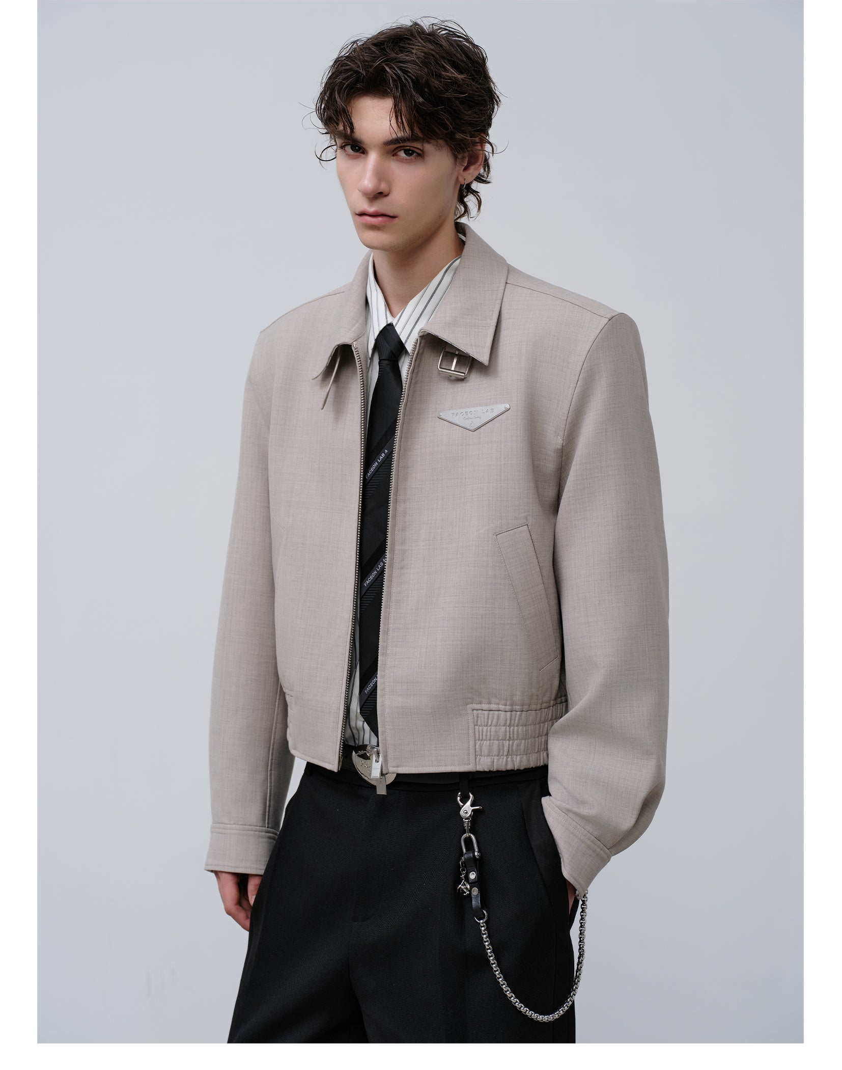 FACEONLAB Short Wool Jacket