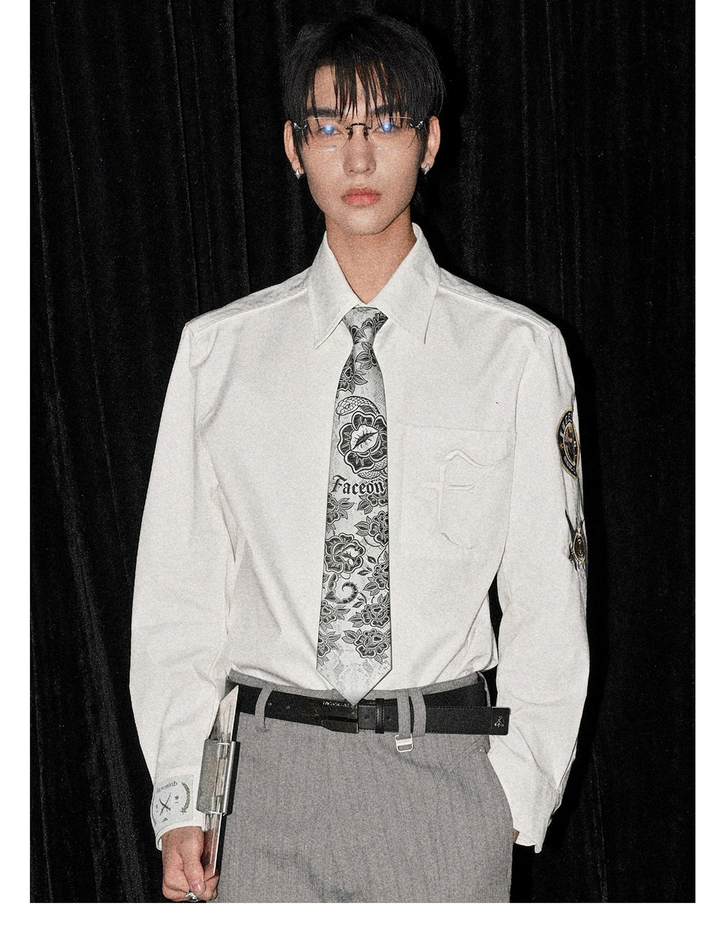 FACEONLAB Danger & Temptation Venus Flytrap Clip-On Tie