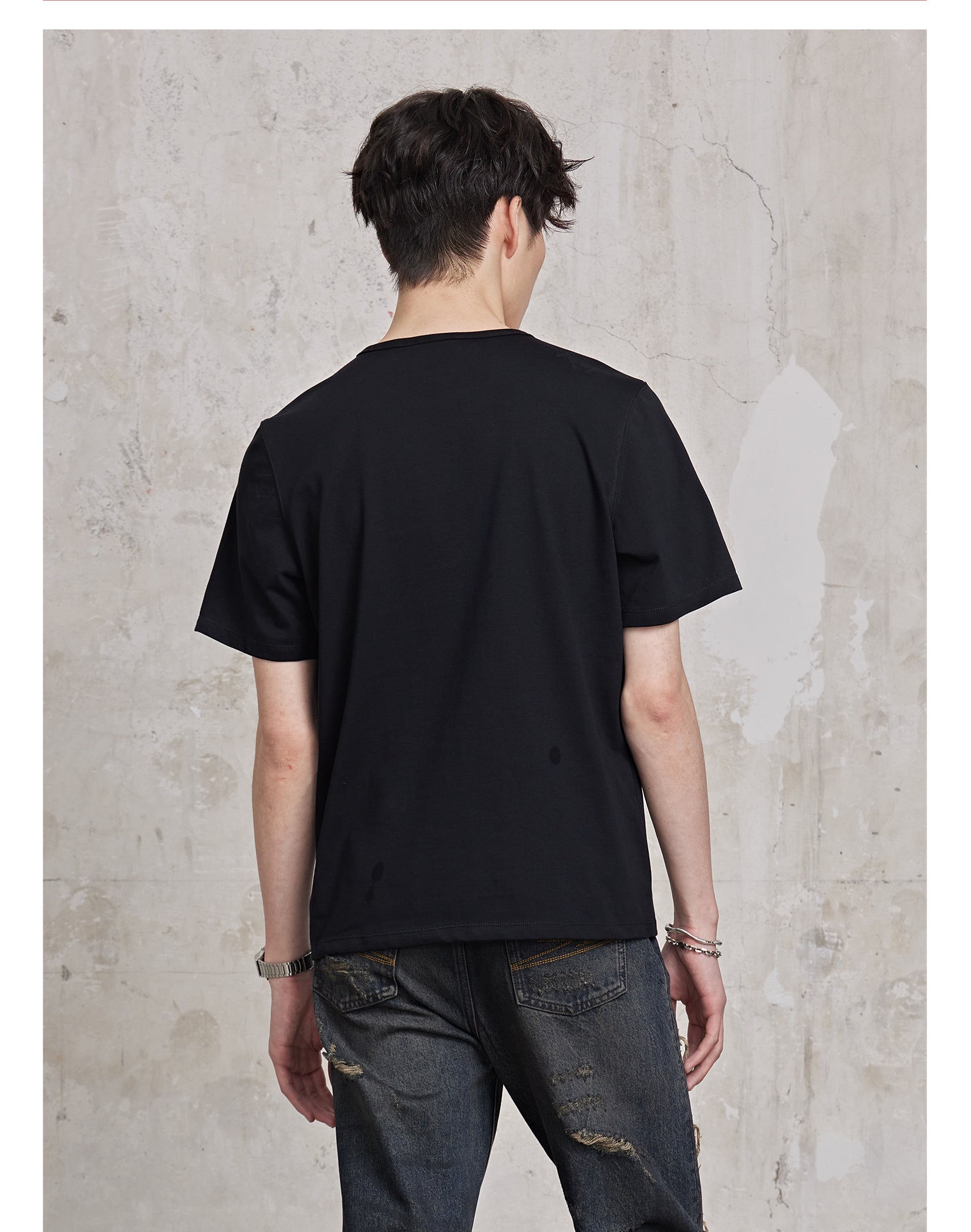 FACEONLAB Basic Plain T-shirt