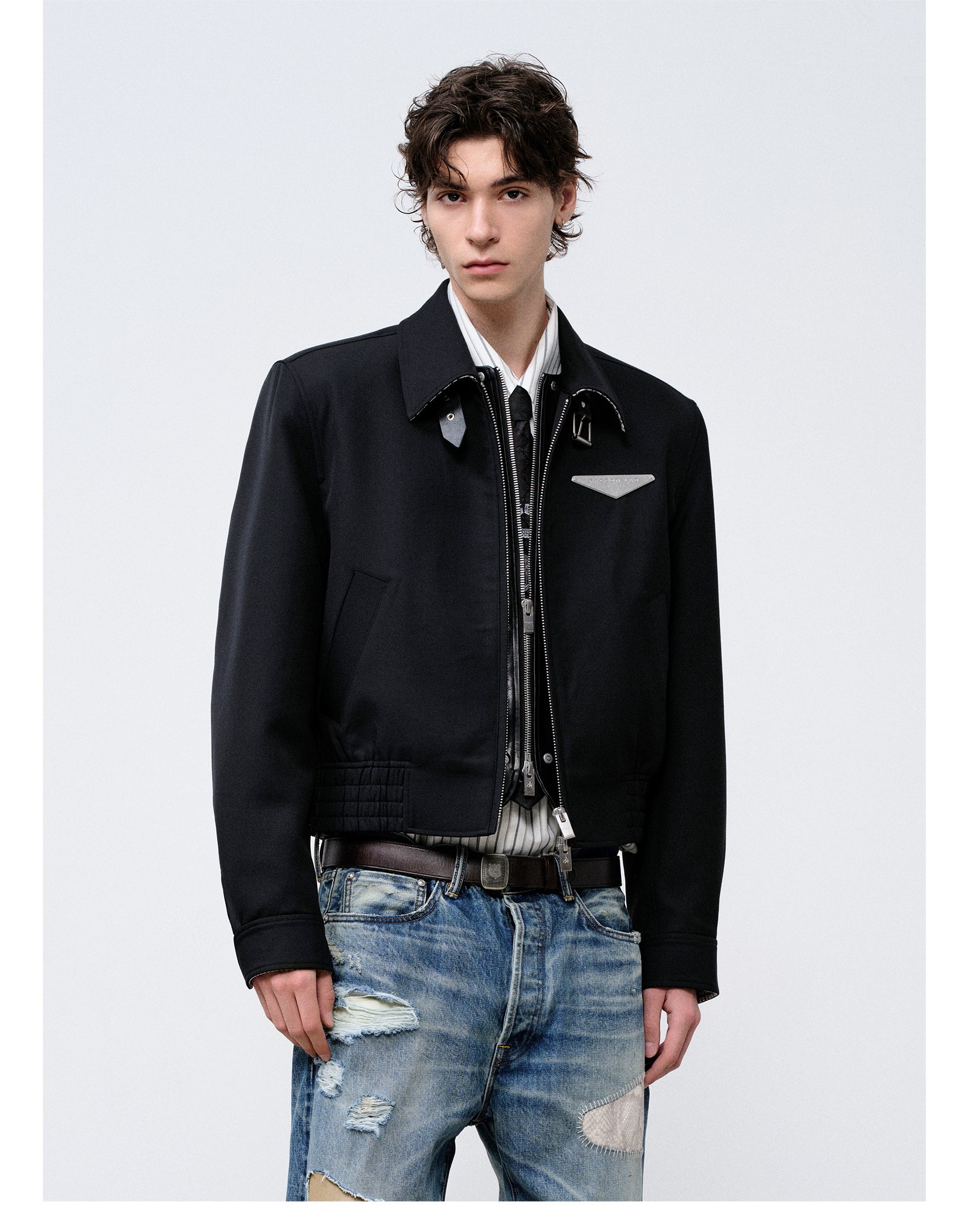 FACEONLAB Short Wool Jacket