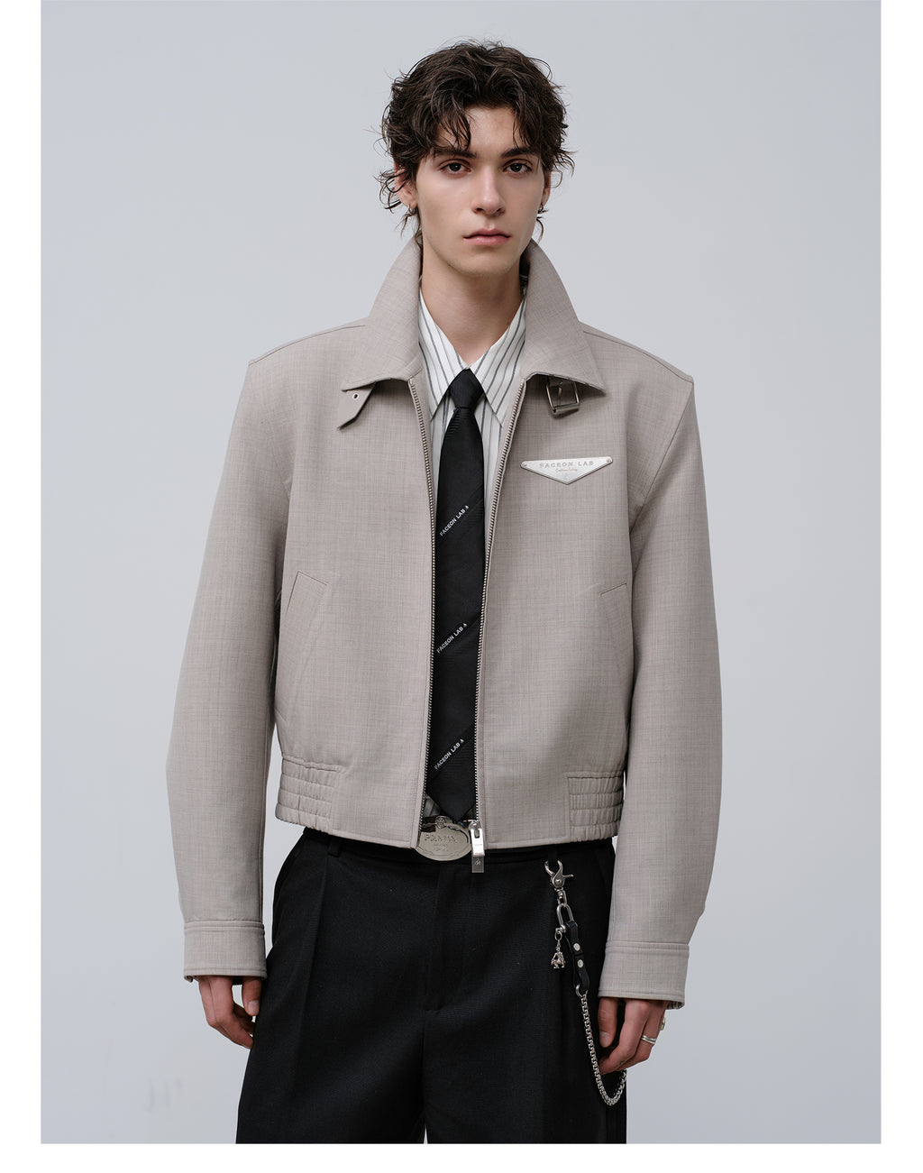 FACEONLAB Short Wool Jacket