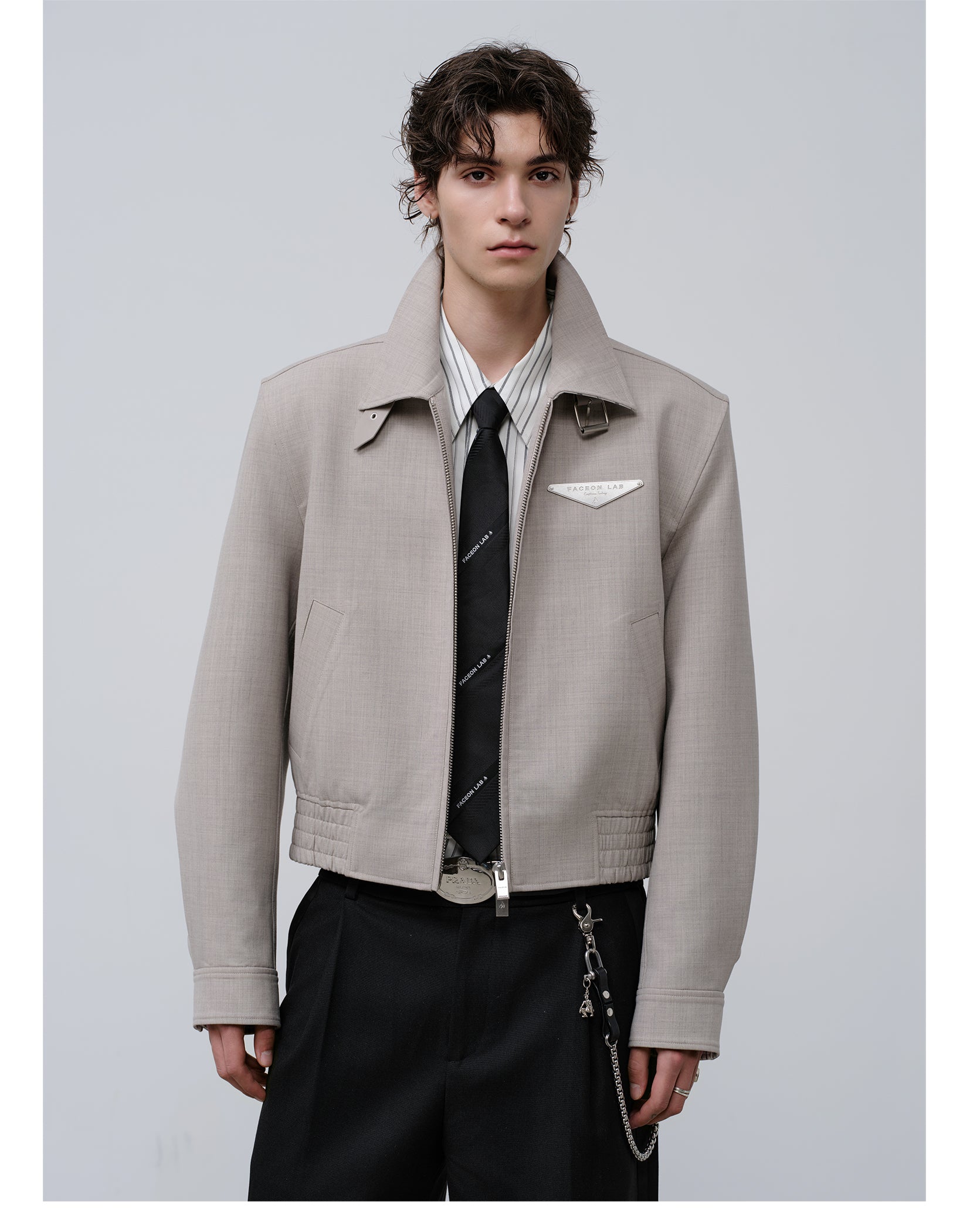 FACEONLAB Short Wool Jacket