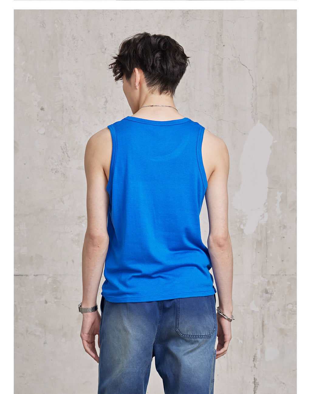 FACEONKAB Solid Color Wool Vest