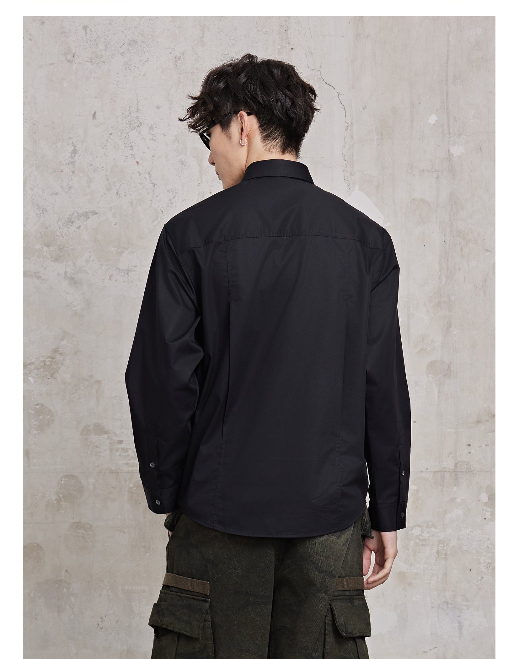FACEONLAB Solid Color Shirt