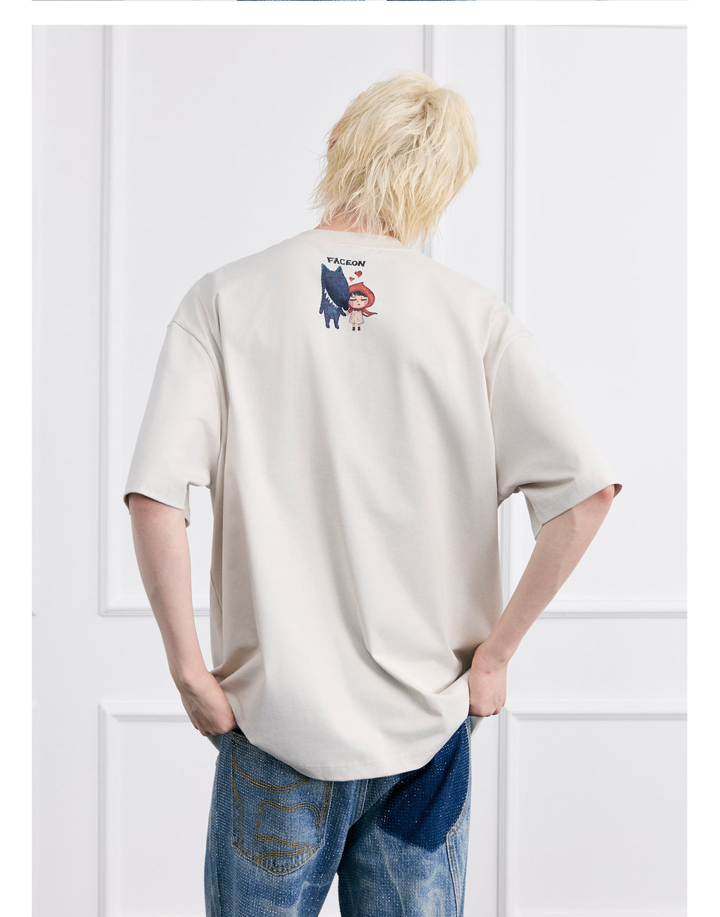 FACEONLAB Dark Fairy Tale Big Bad Wolf Graphic Tee