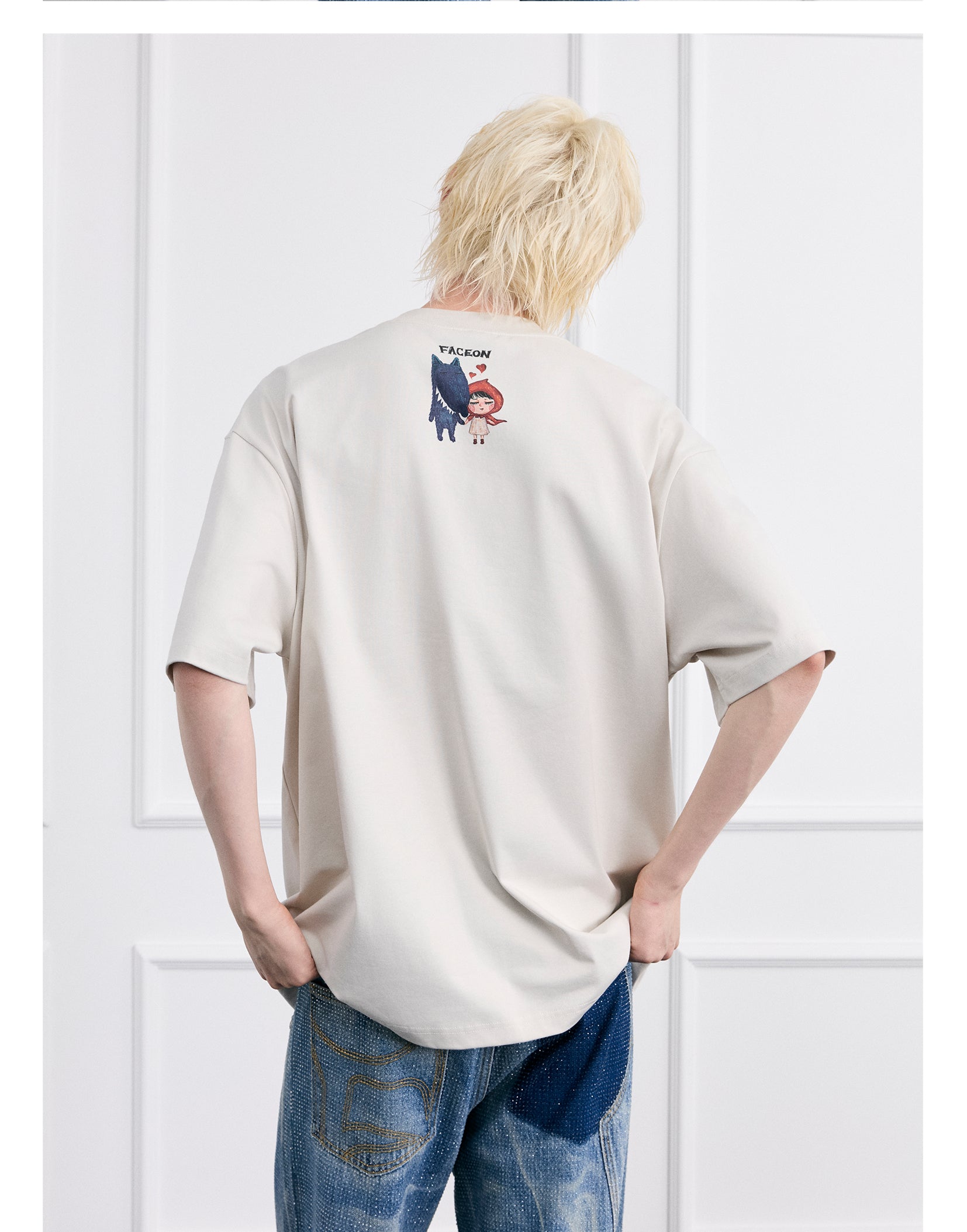 FACEONLAB Dark Fairy Tale Big Bad Wolf Graphic Tee