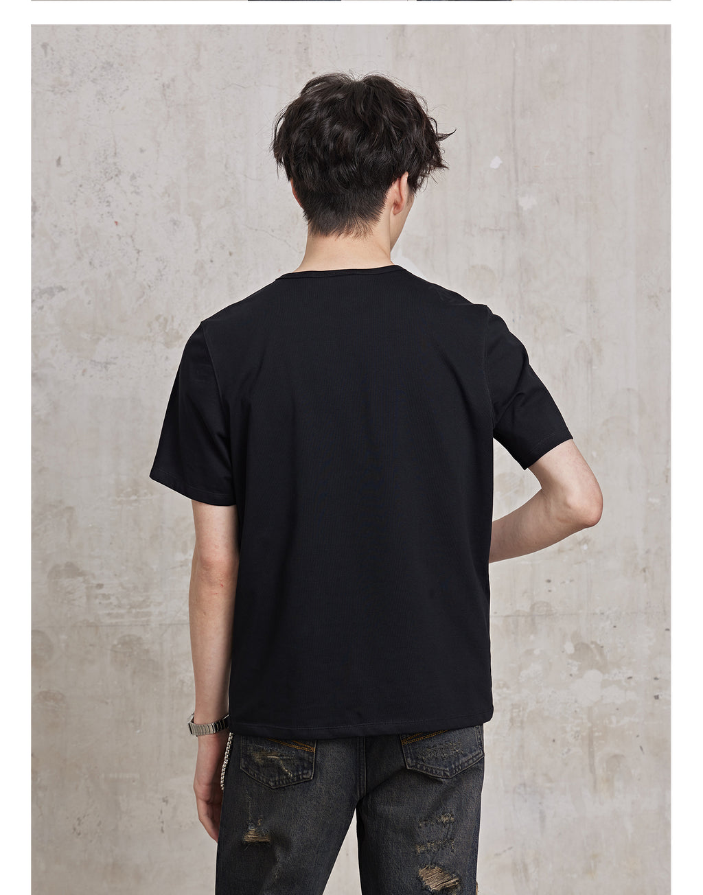 FACEONLAB Basic Plain T-shirt