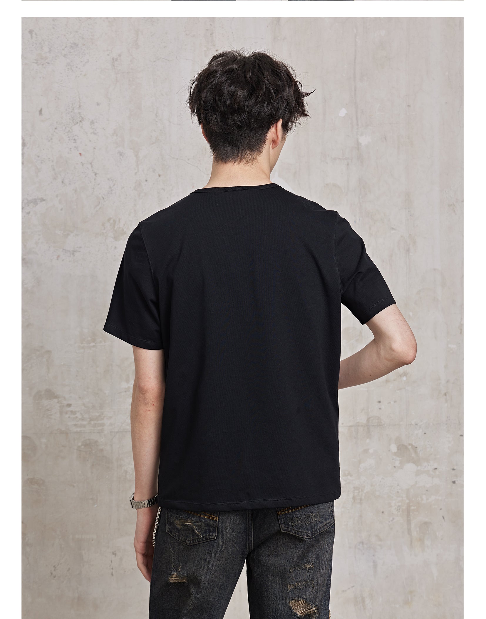 FACEONLAB Basic Plain T-shirt