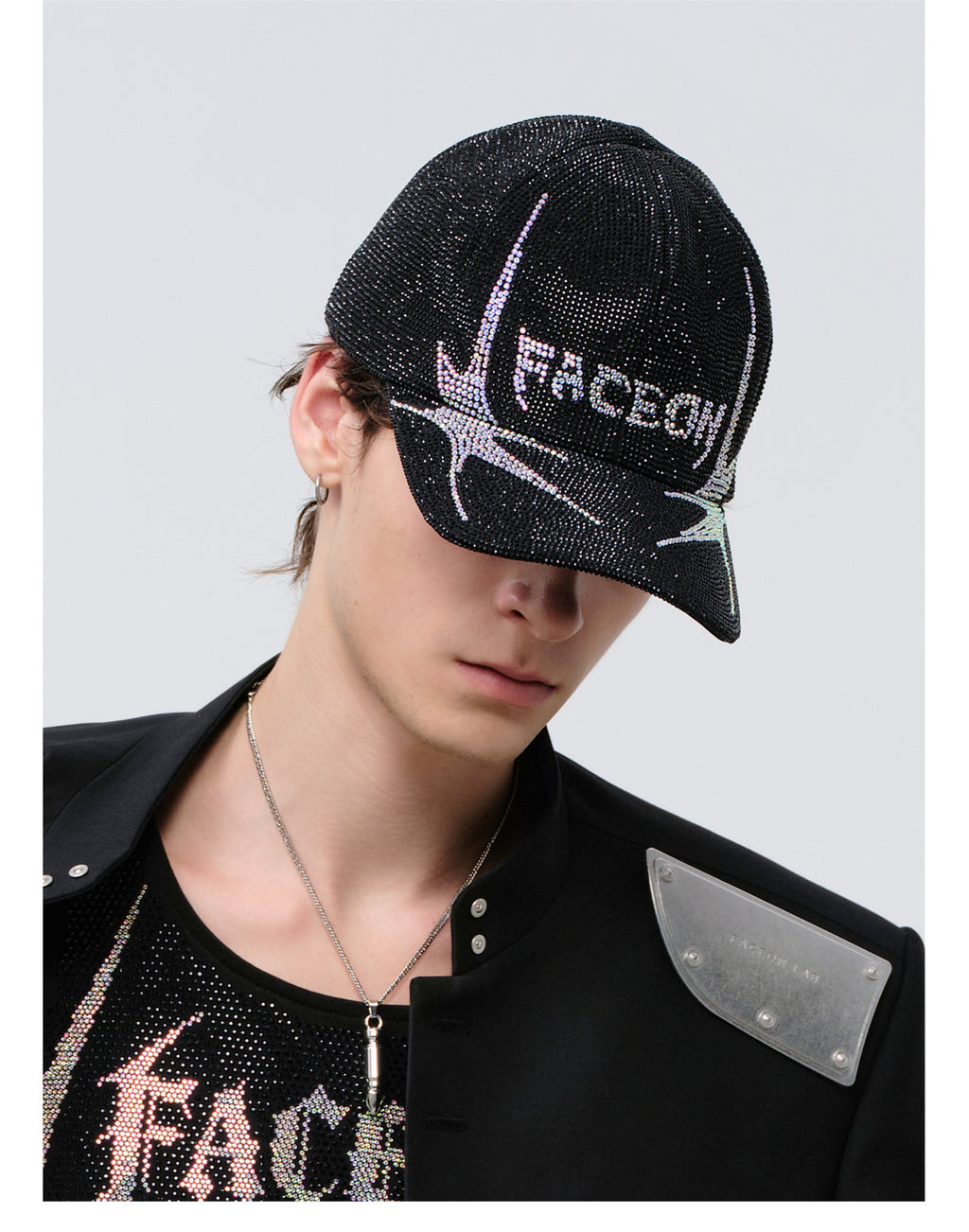 FACEONLAB Venom Rhinestone Baseball Cap