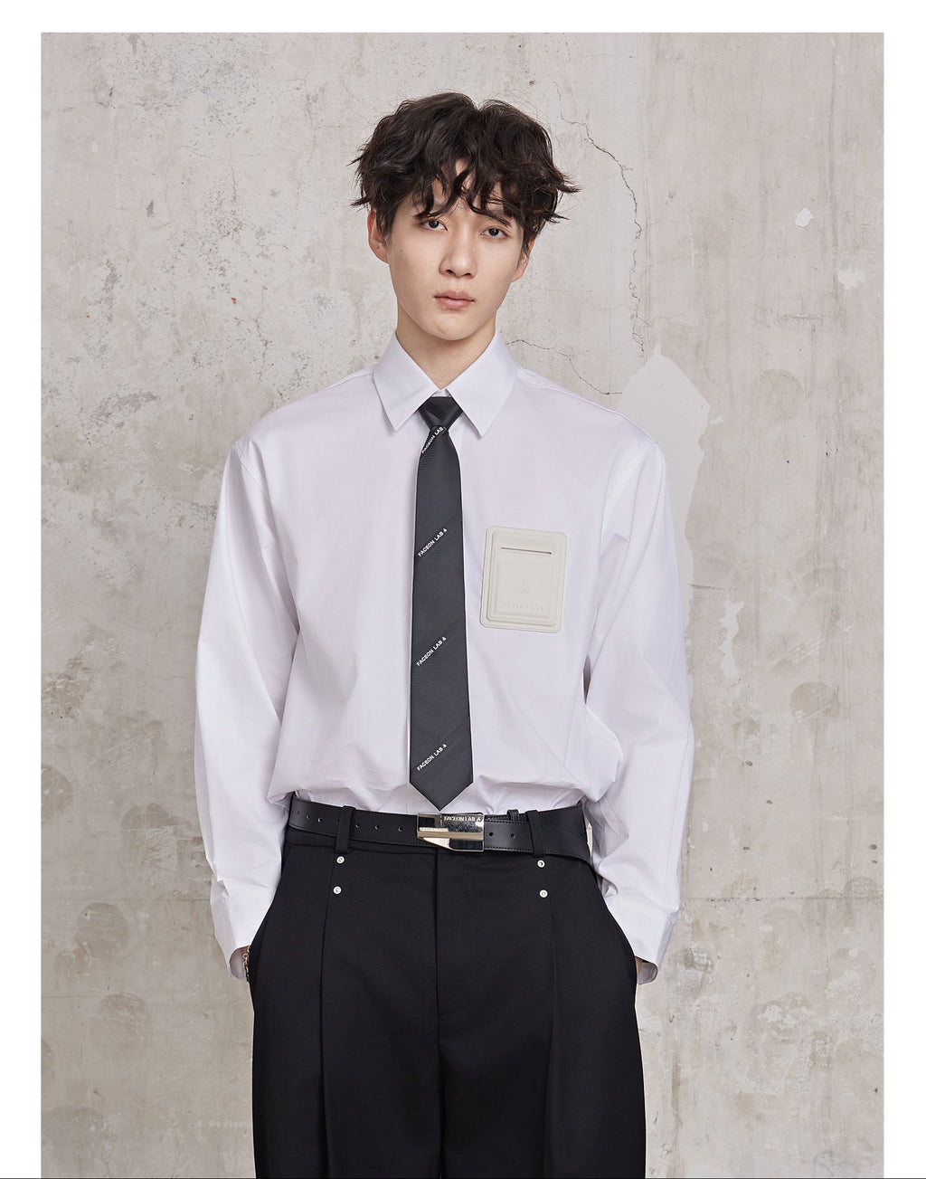 FACEONLAB Solid Color Shirt