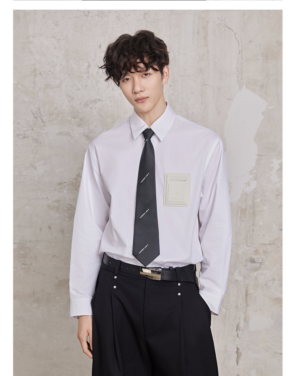 FACEONLAB Solid Color Shirt