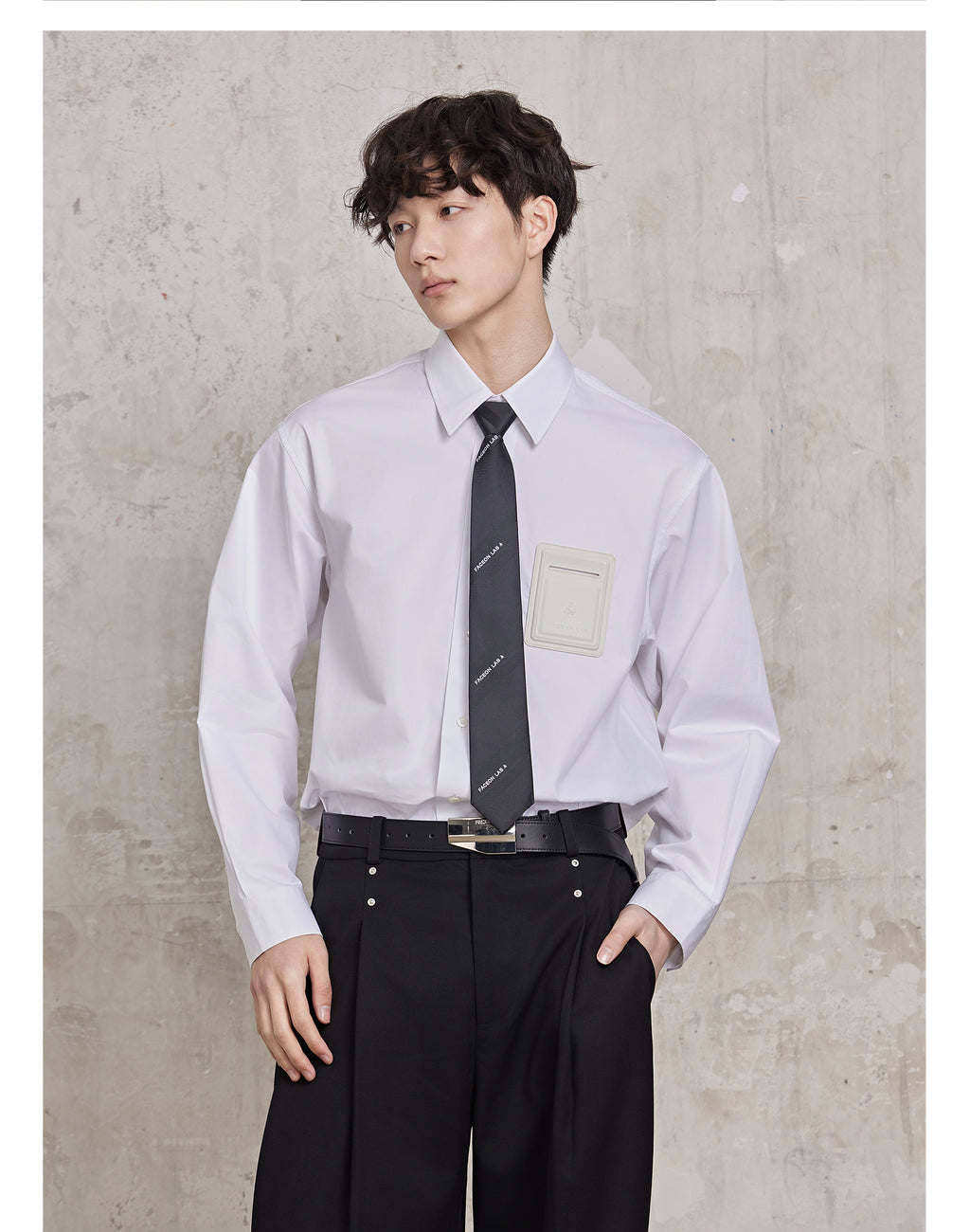 FACEONLAB Solid Color Shirt