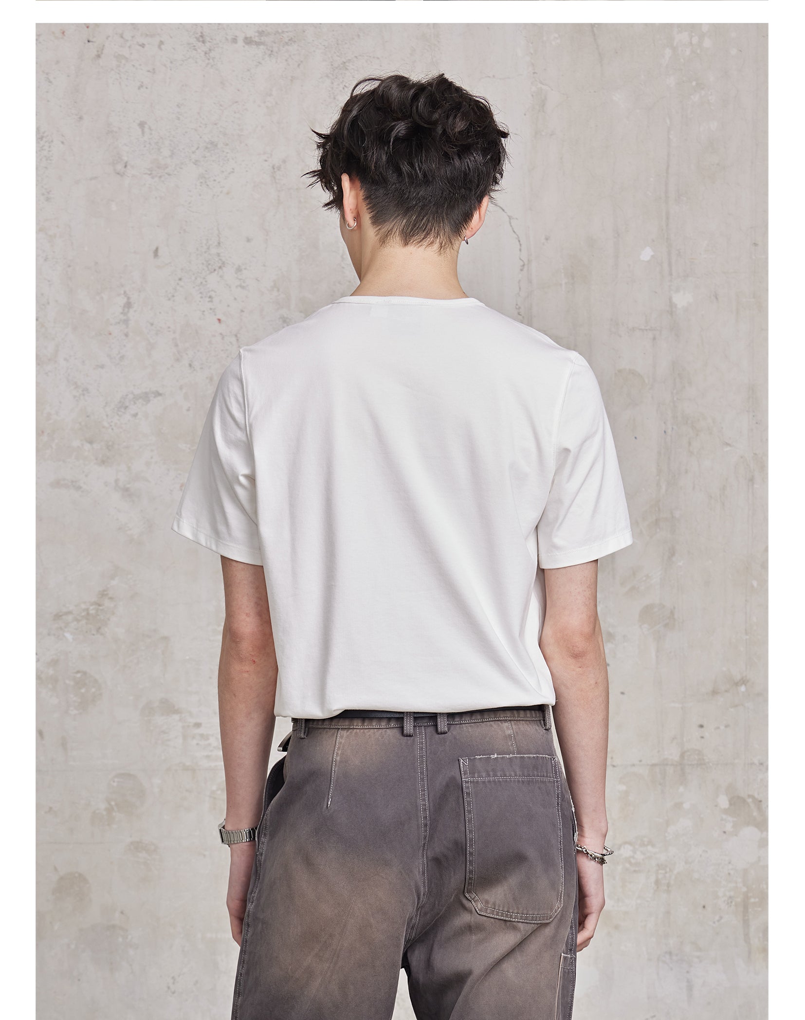 FACEONLAB Basic Plain T-shirt