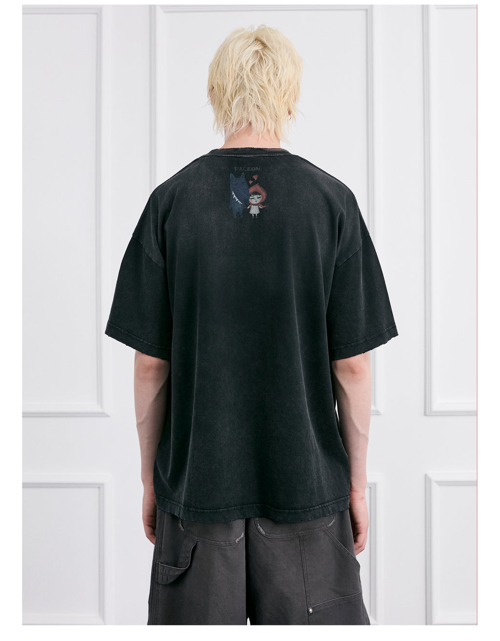FACEONLAB Dark Fairy Tale Big Bad Wolf Graphic Tee