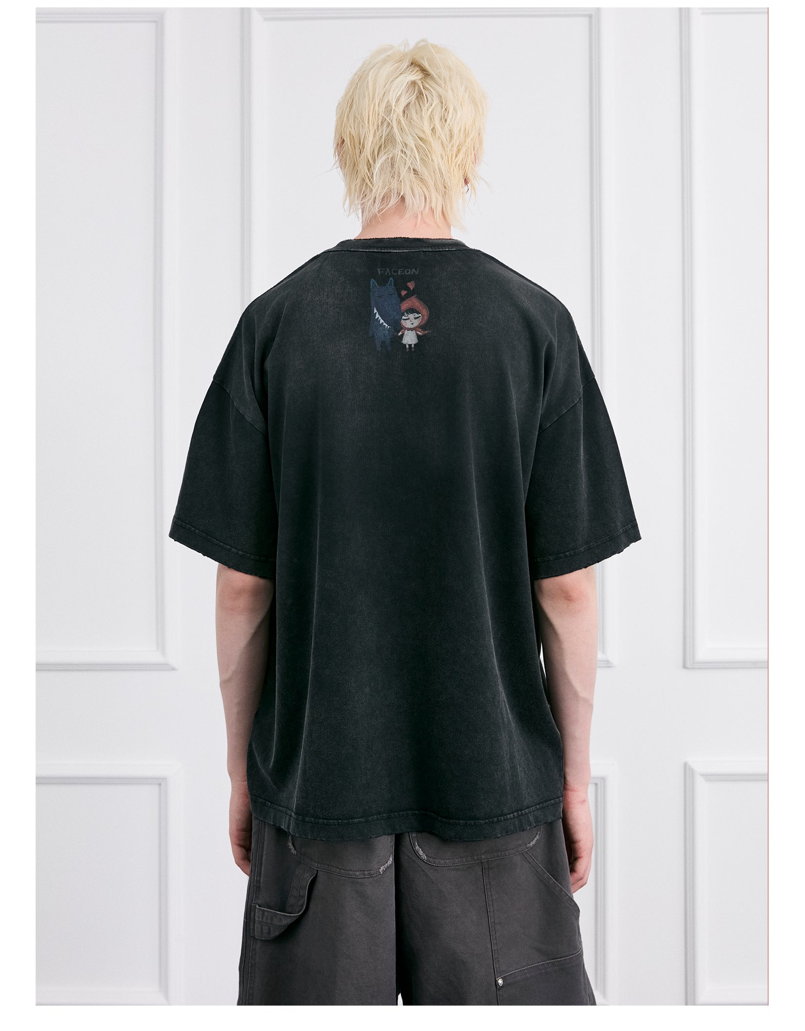 FACEONLAB Dark Fairy Tale Big Bad Wolf Graphic Tee