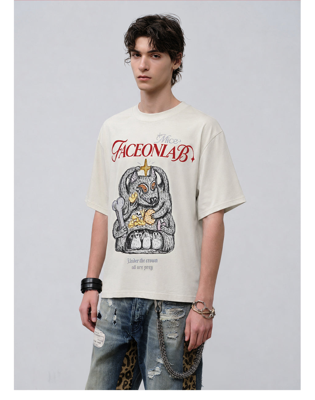 FACEONLAB Big Bad Wolf Warrior T-shirt
