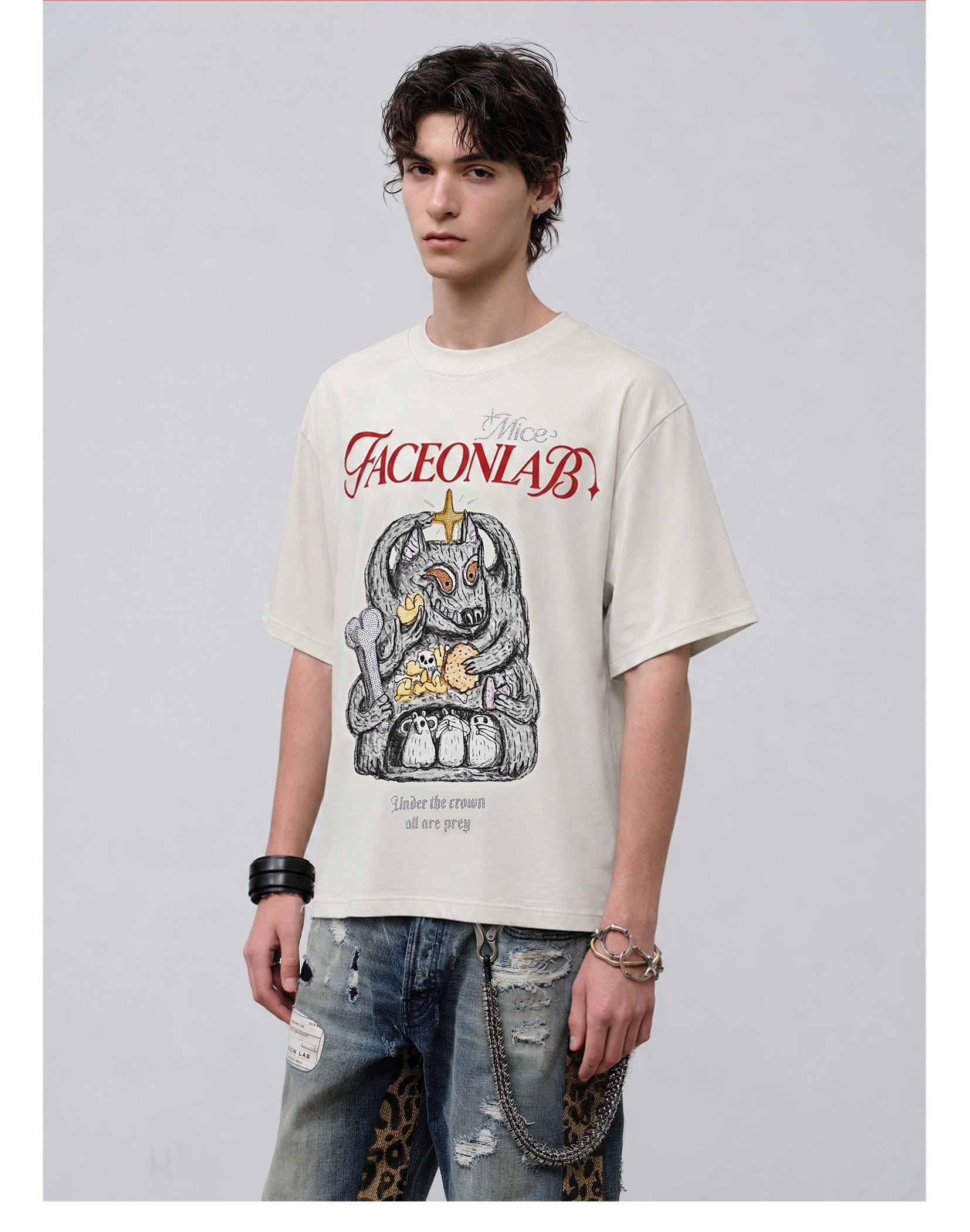 FACEONLAB Big Bad Wolf Warrior T-shirt