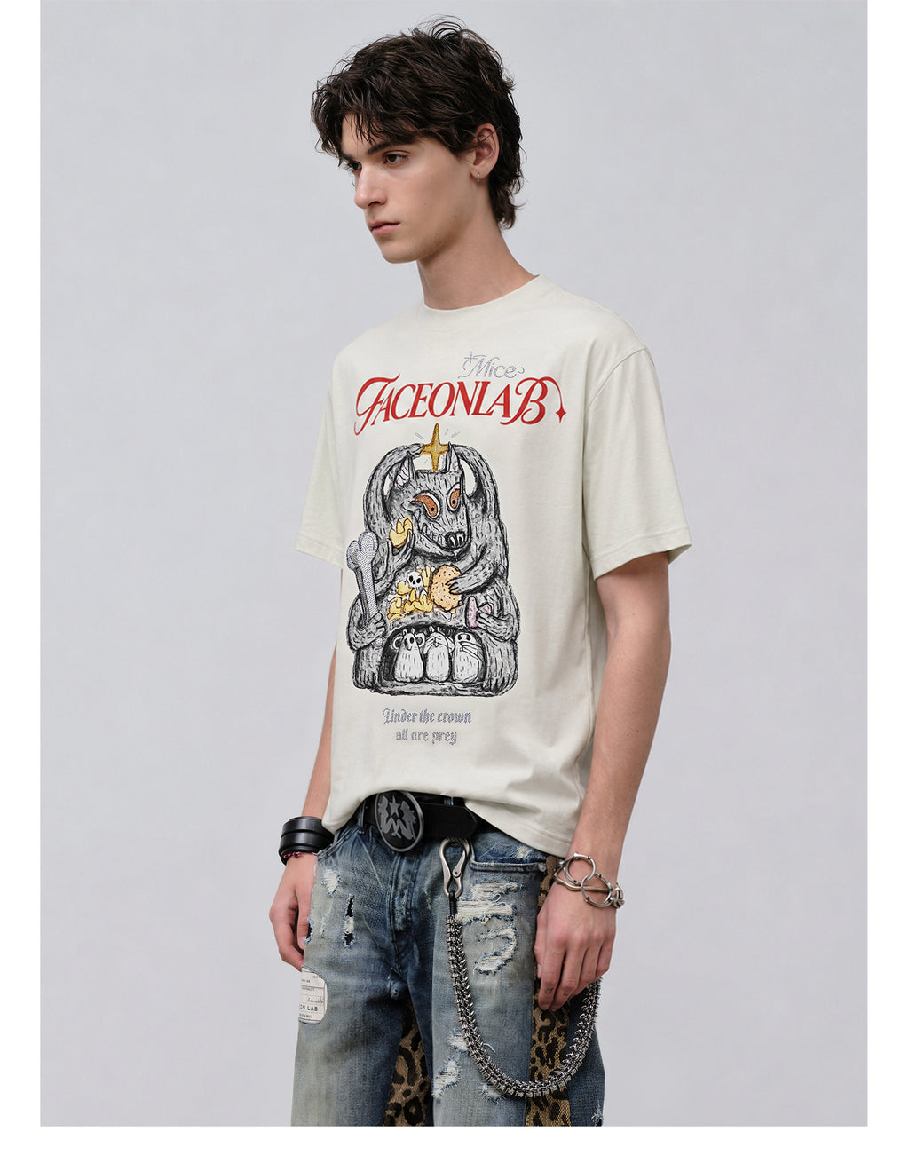 FACEONLAB Big Bad Wolf Warrior T-shirt