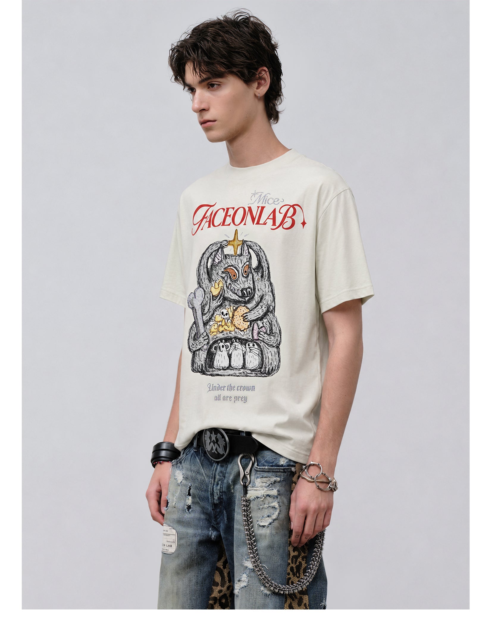 FACEONLAB Big Bad Wolf Warrior T-shirt