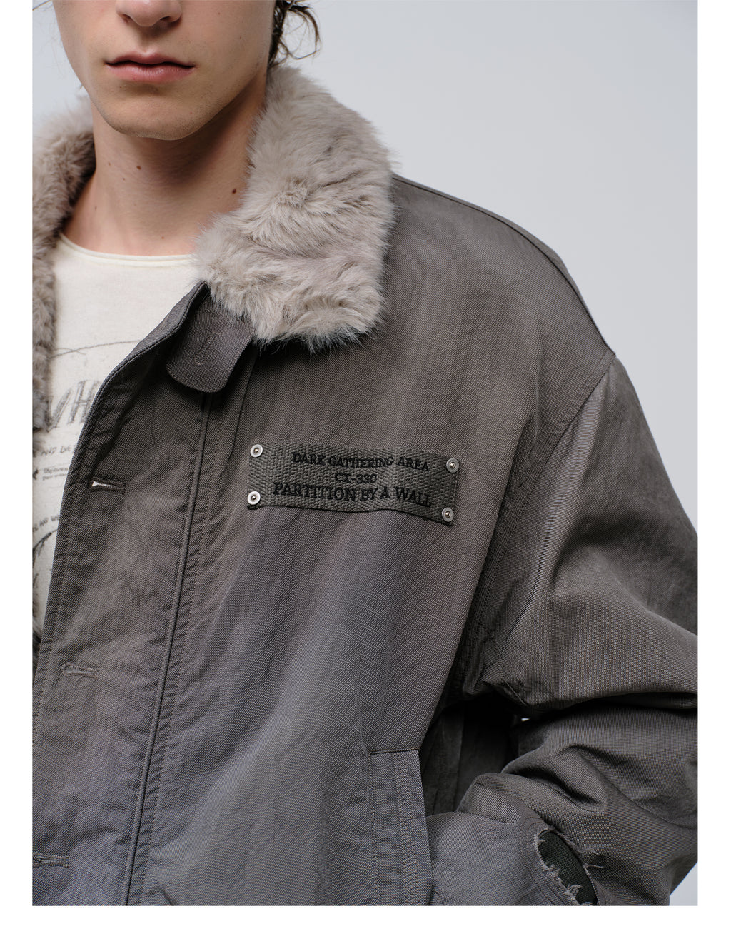 FACEONLAB Dual-Wear Distressed Deck Coat