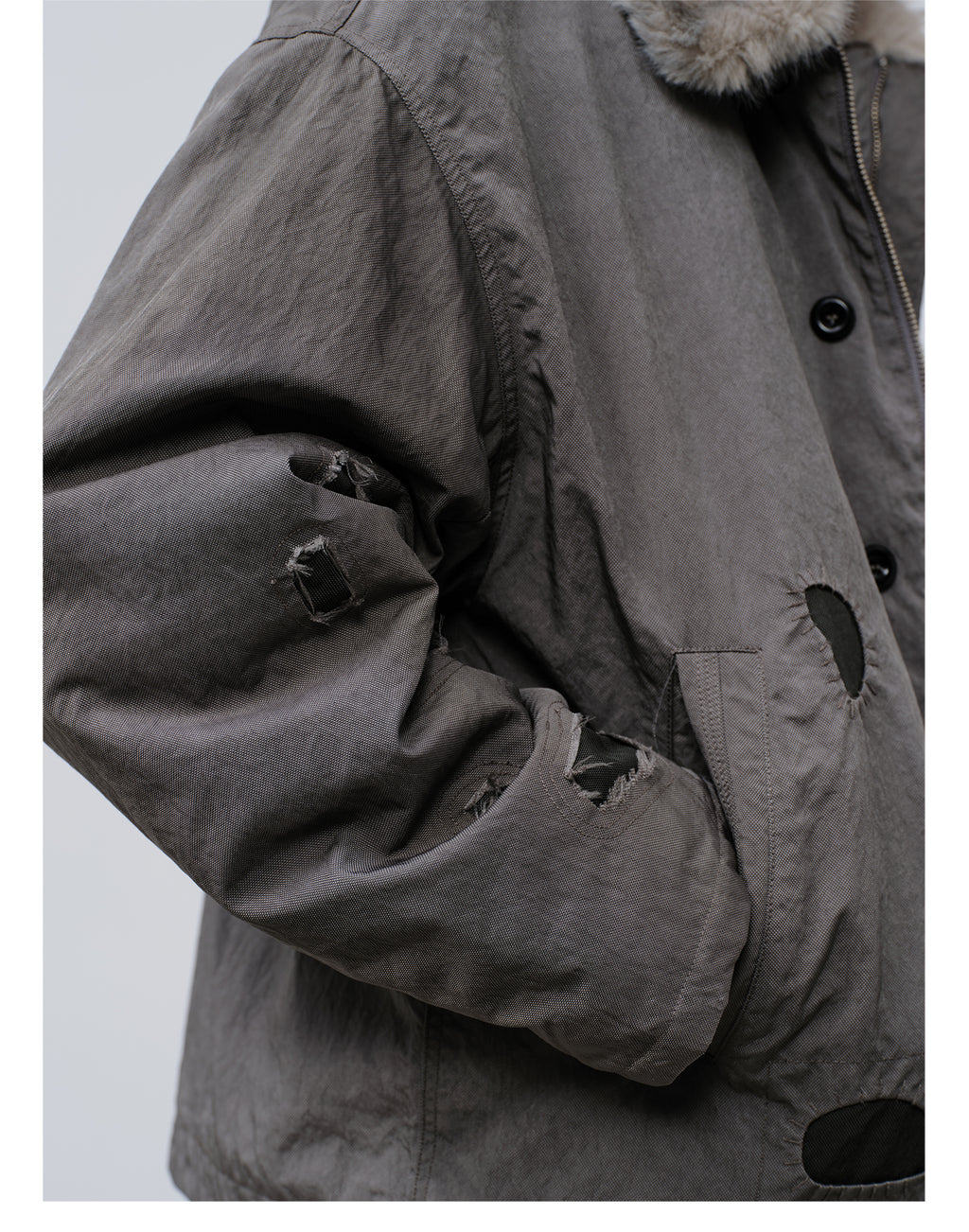 FACEONLAB Dual-Wear Distressed Deck Coat