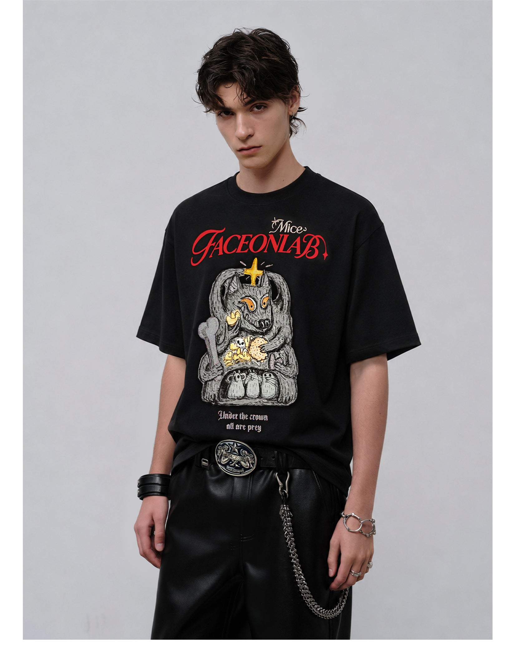 FACEONLAB Big Bad Wolf Warrior T-shirt