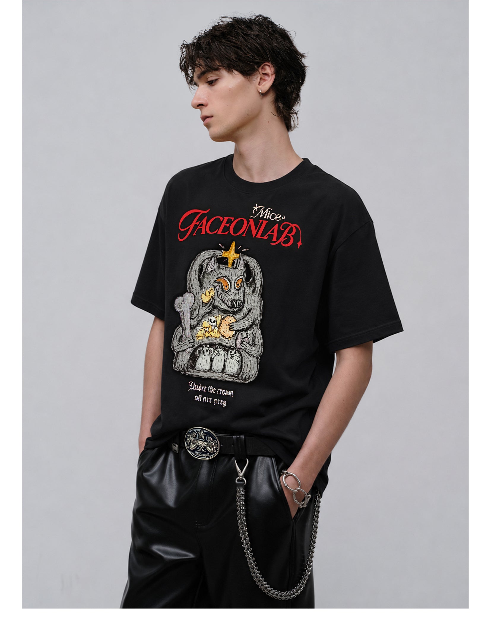 FACEONLAB Big Bad Wolf Warrior T-shirt