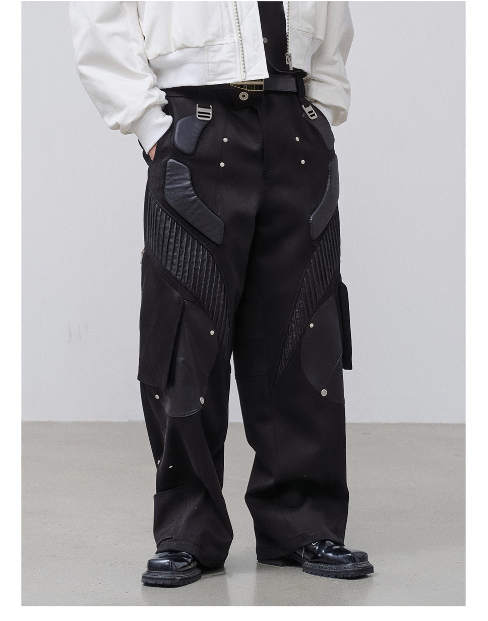 FACEONLAB Washed Submarine Soldier Shell Cargo Pants