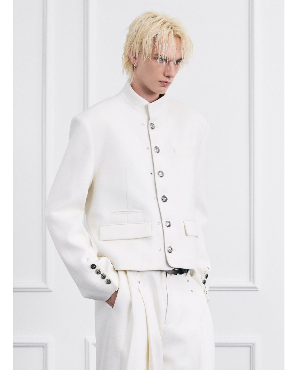 FACEONLAB Moon White Uniform Jacket